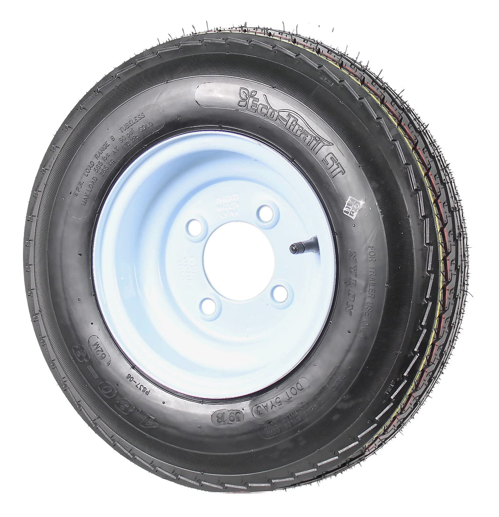 2-Pack Trailer Tire Rim Assembly 480-8 4.80-8 8 Inch LRC 4 Lug K676