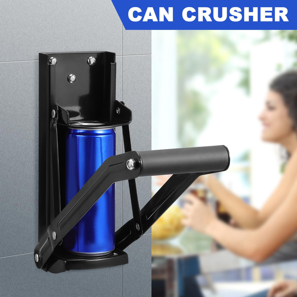 Heavy Duty Wall Mounted Soda Can Crusher with Bottle Opener D3871