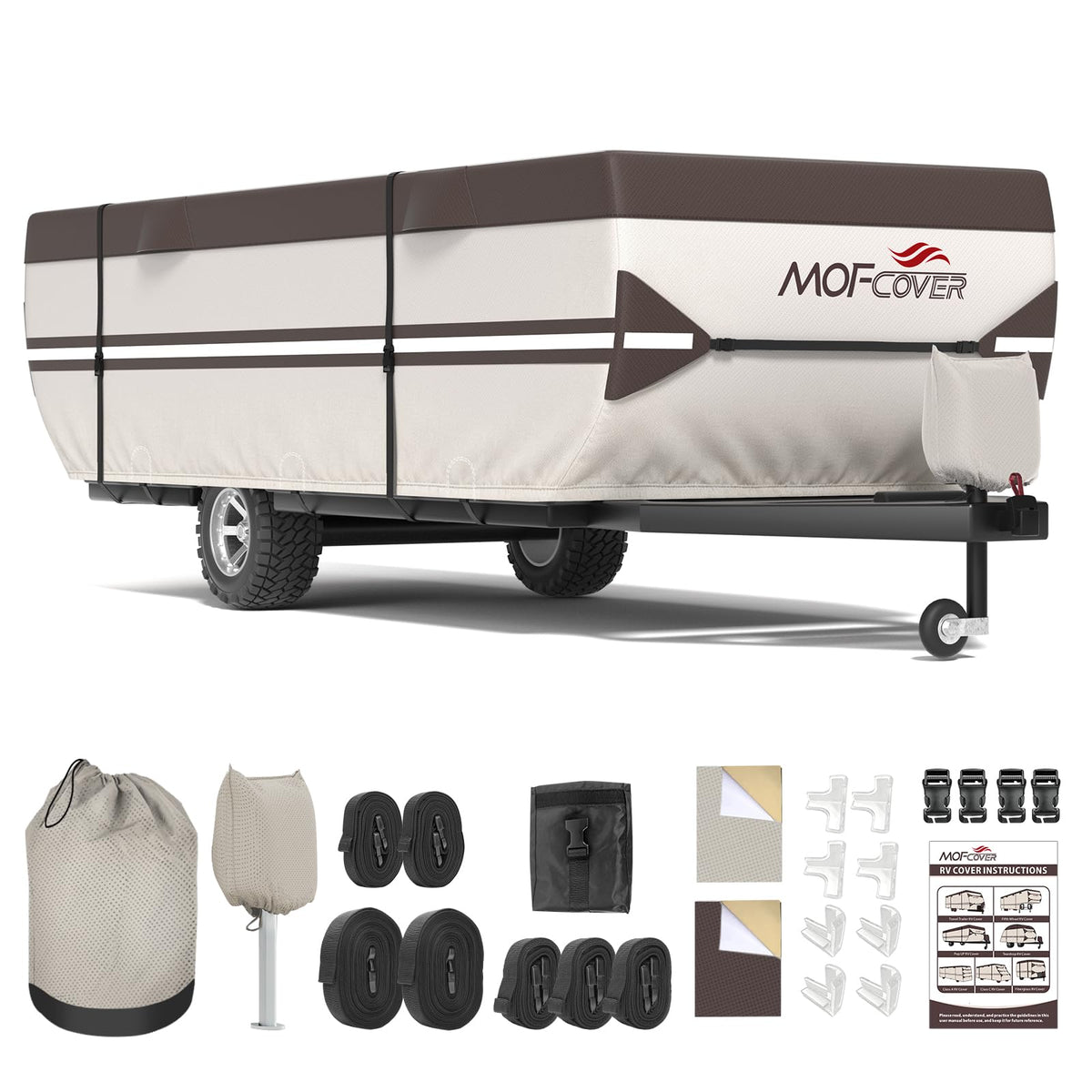 9 Layers Waterproof 14-16ft Pop Up Camper Cover R6312