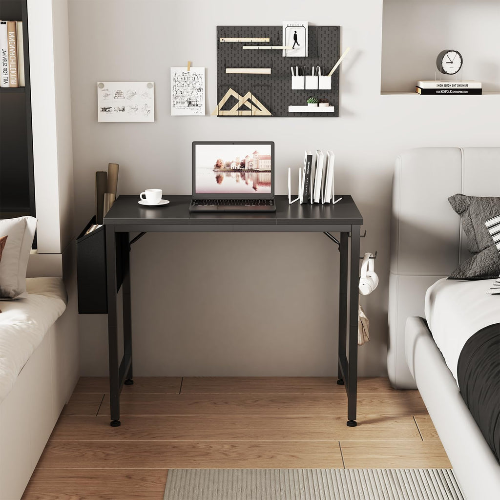 Black 32 Inch Small Desk with Storage Bag P444847