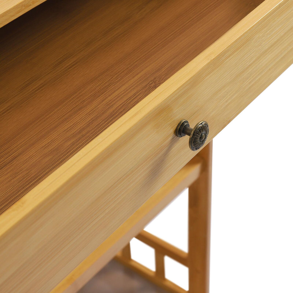3-Tier Bamboo Kitchen Cart with Drawer M1688