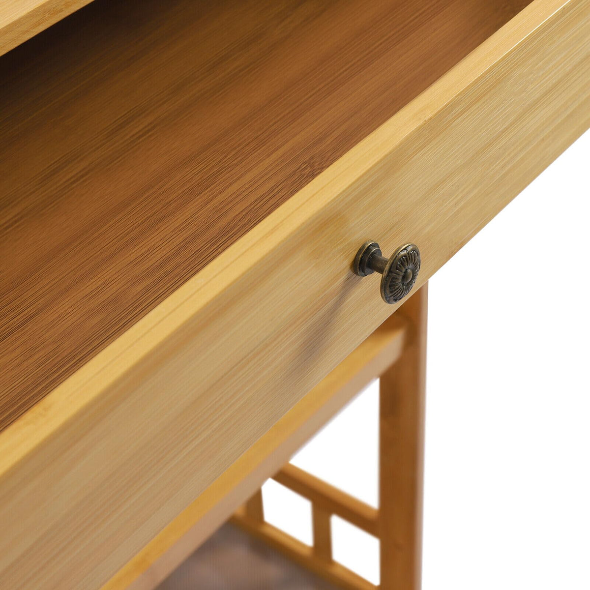 3-Tier Bamboo Kitchen Cart with Drawer M1688