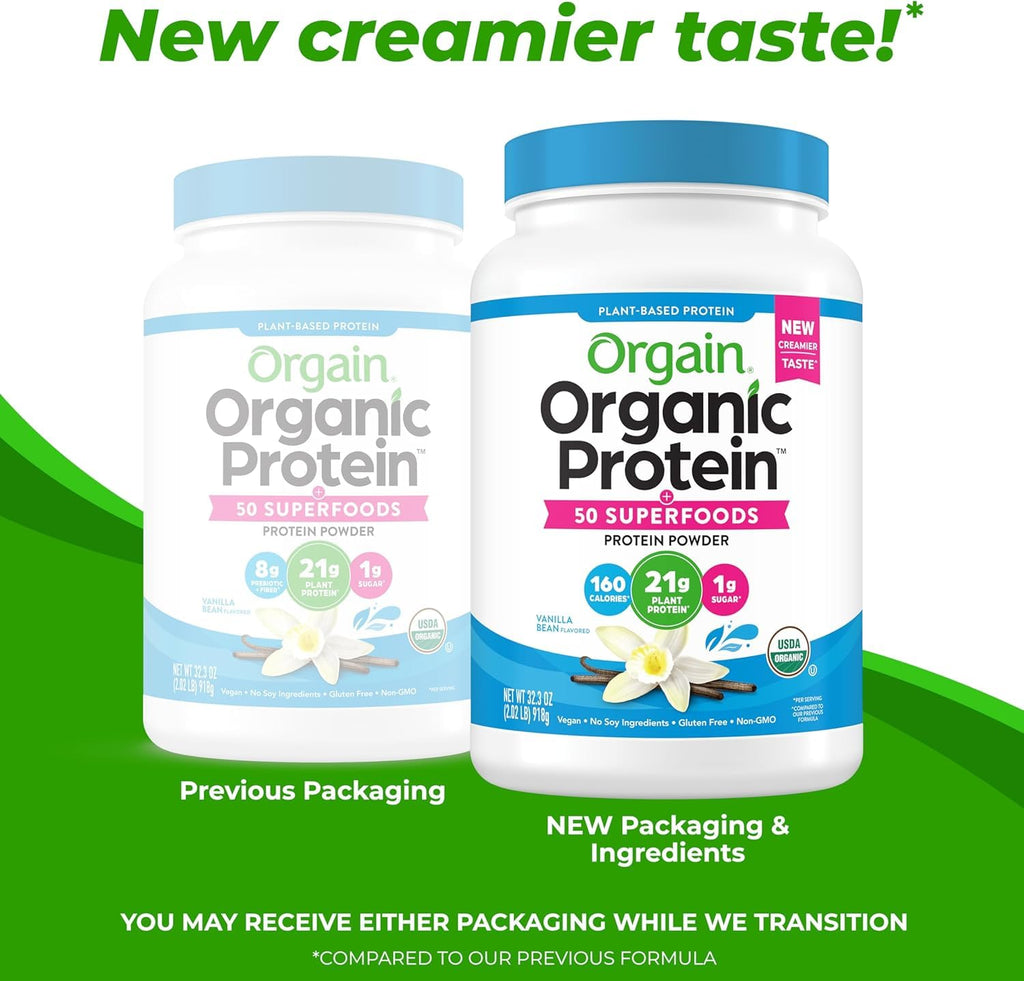 Organic Vegan Protein + 50 Superfoods Powder, 21g Plant Based Protein, 2.02 lb Y3759
