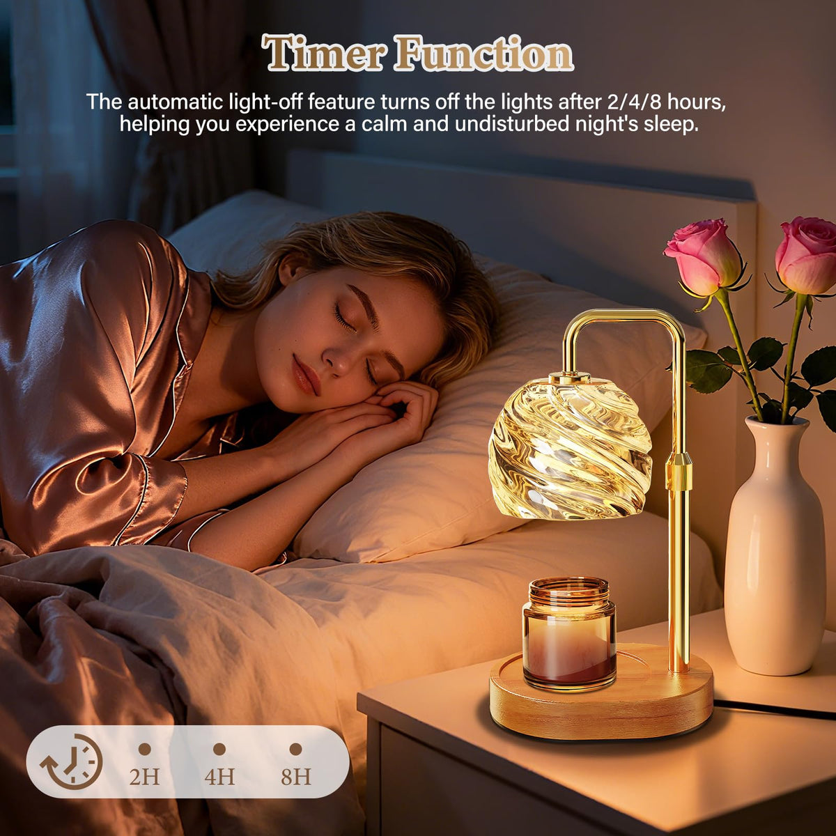 Candle Warmer Lamp with Timer Dimmable I14509