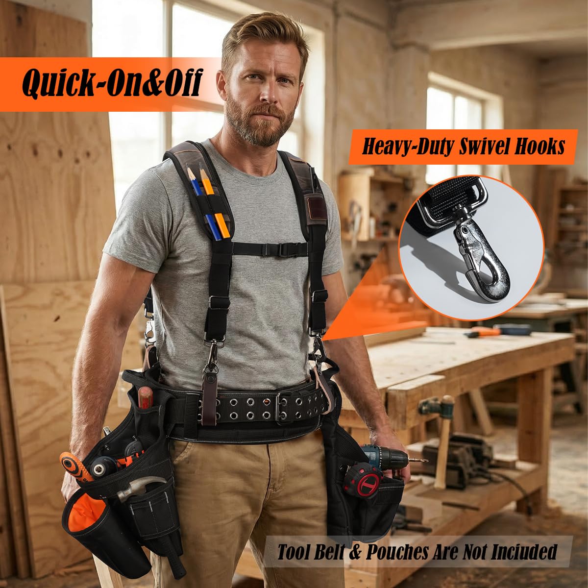 Canvas Tool Belt Suspenders W8886