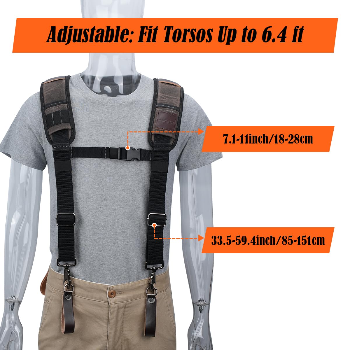 Canvas Tool Belt Suspenders W8886