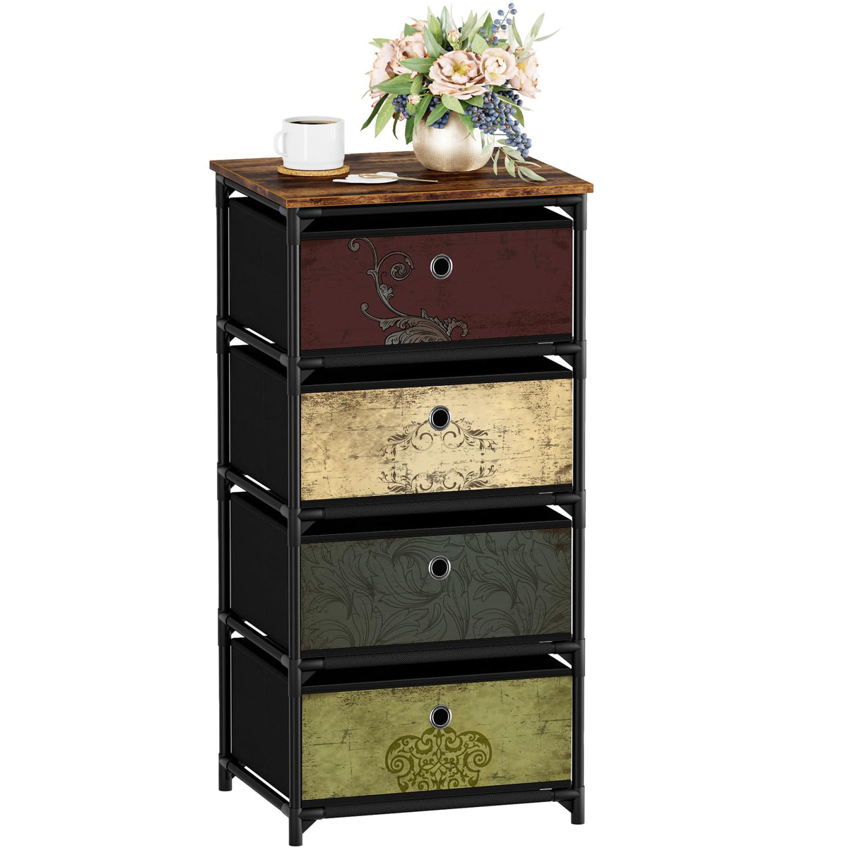 4 Drawer Fabric Storage Unit C749
