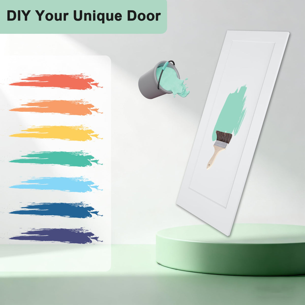 24"x80" 1-Panel Shaker Style White Primed Hollow Core Interior Door Slab R7566