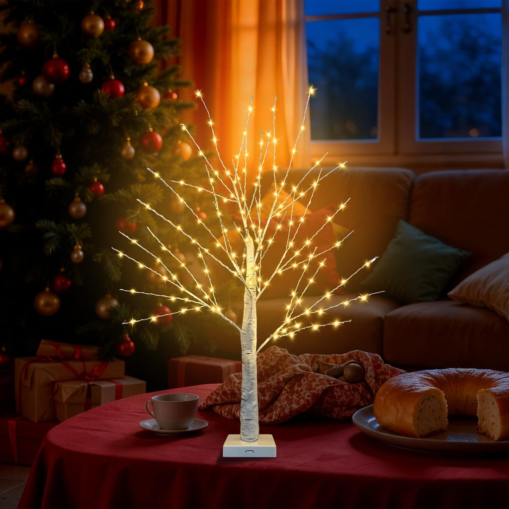 24 Inch LED Birch Tree 2 Pack J570671