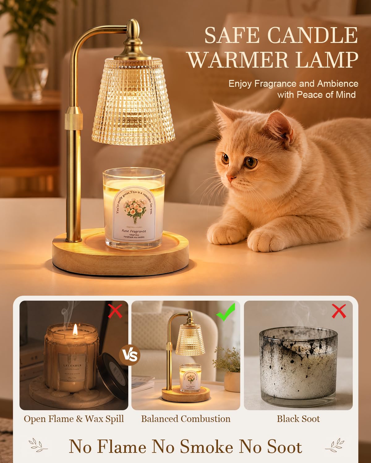 Candle Warmer Lamp with Timer Dimmer S6889