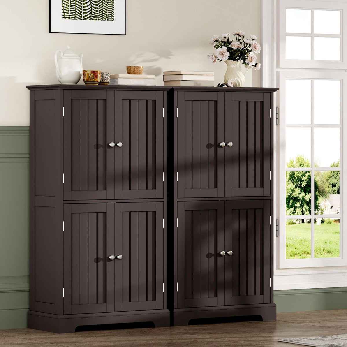 Bathroom Floor Cabinet with Adjustable Shelves S50072