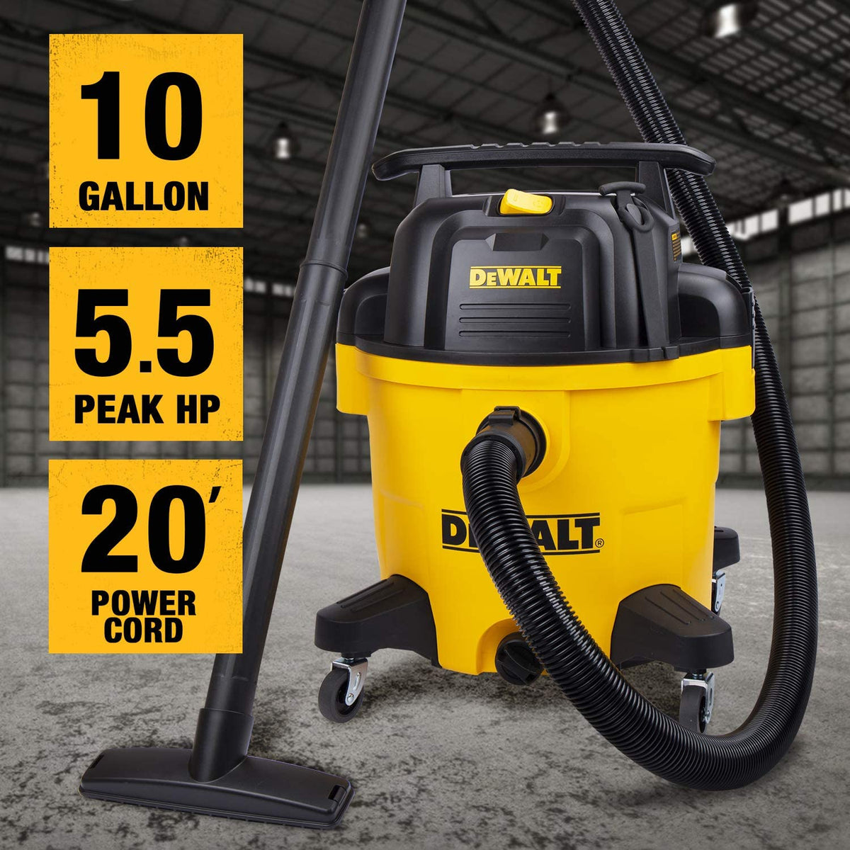 10 Gallon Wet Dry Shop Vacuum with Attachments R82487