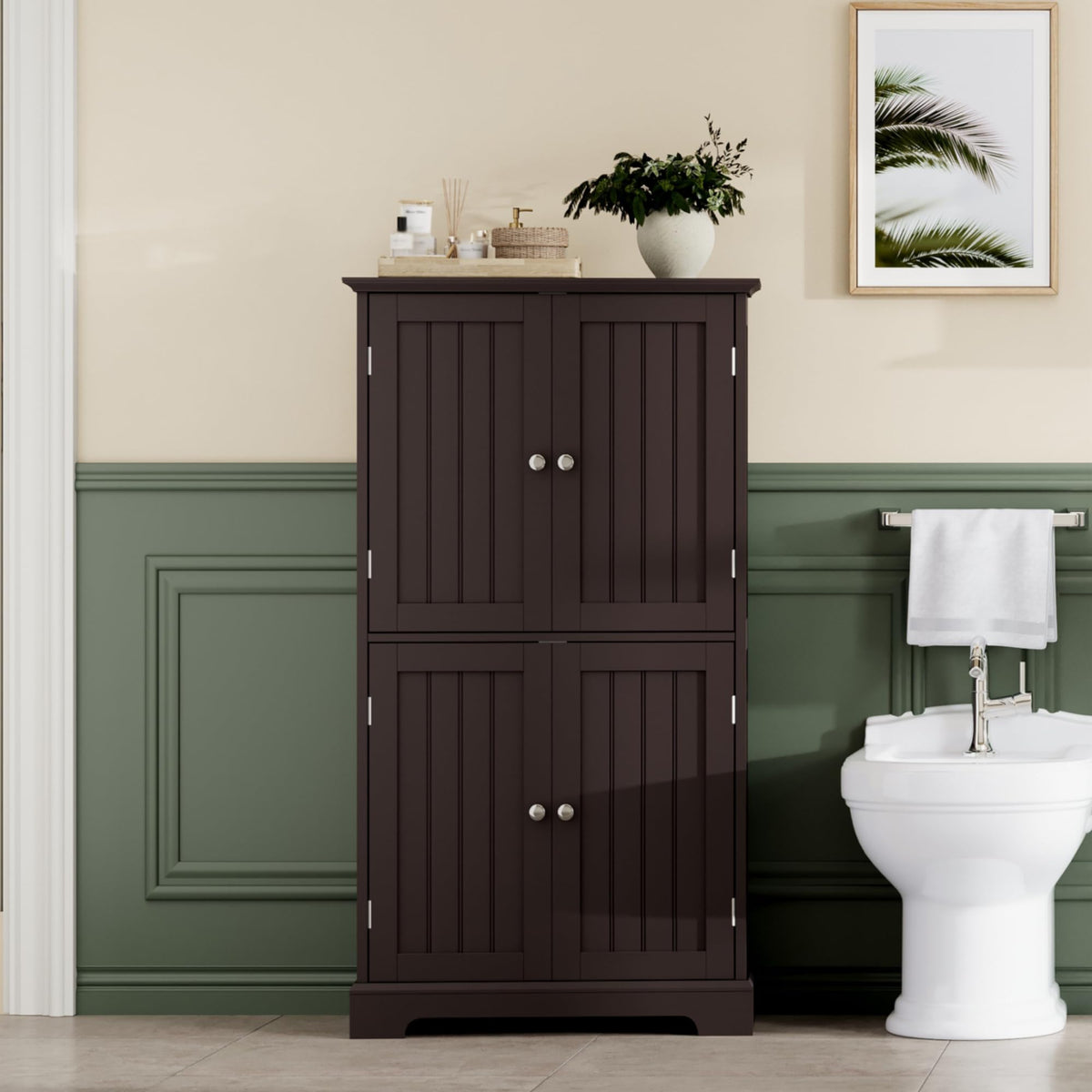 Bathroom Floor Cabinet with Adjustable Shelves S50072