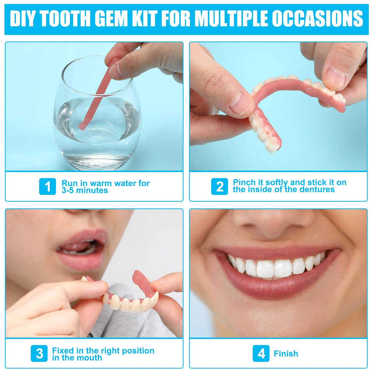 16 Pcs Dentures DIY Repair Kit F987227