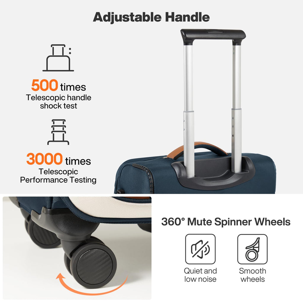 20 Inch Expandable Softside Carry On Luggage with Front Pocket B94420