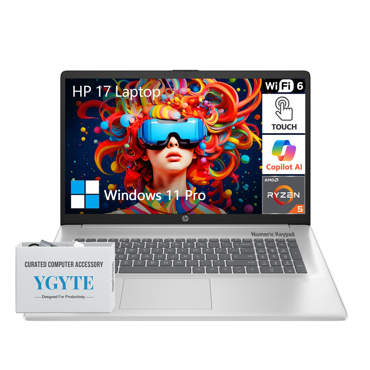 17.3" Touchscreen Laptop, AMD Ryzen 5, 16GB RAM 1TB SSD I510205