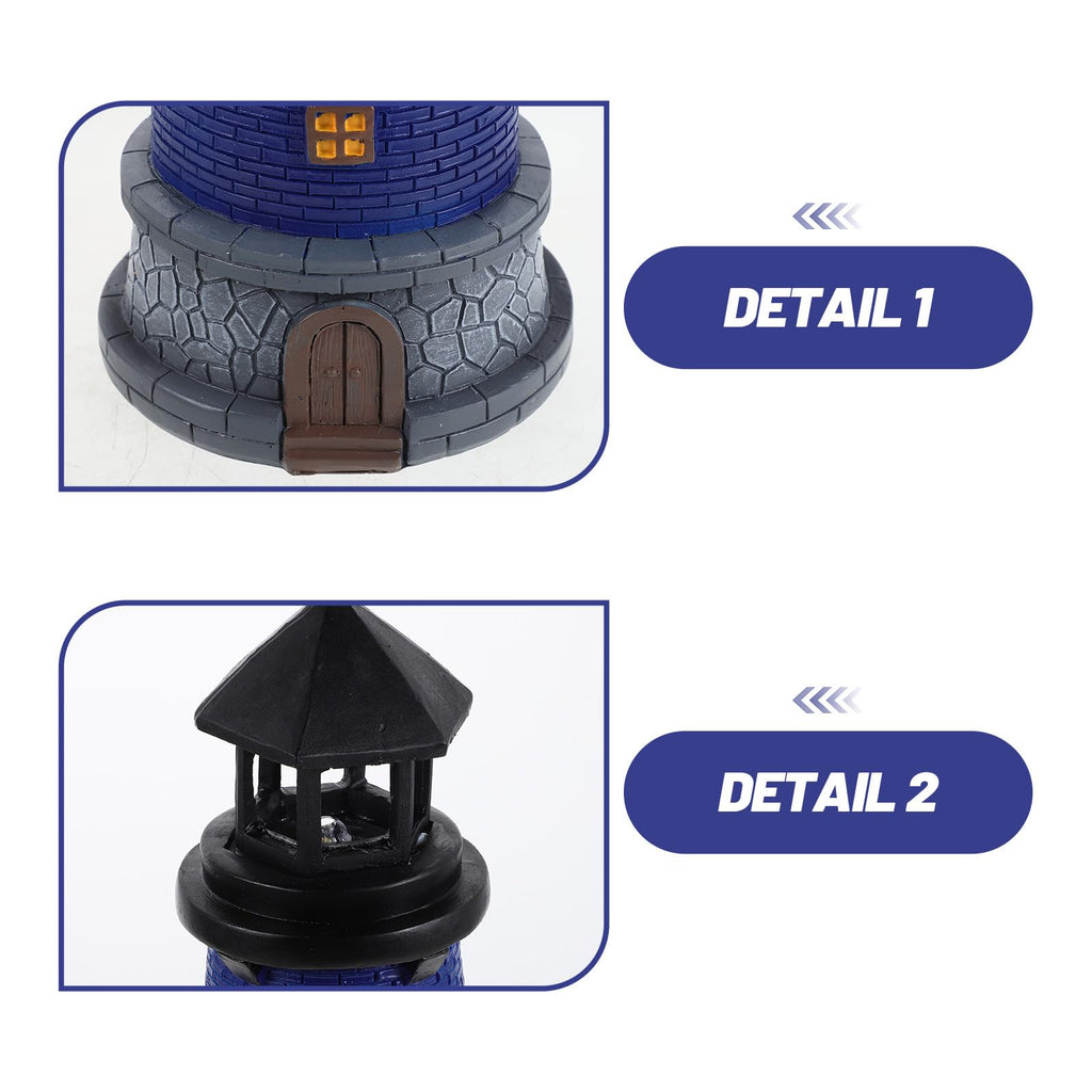 Solar Lighthouse Lamp with LED Lights Q95109