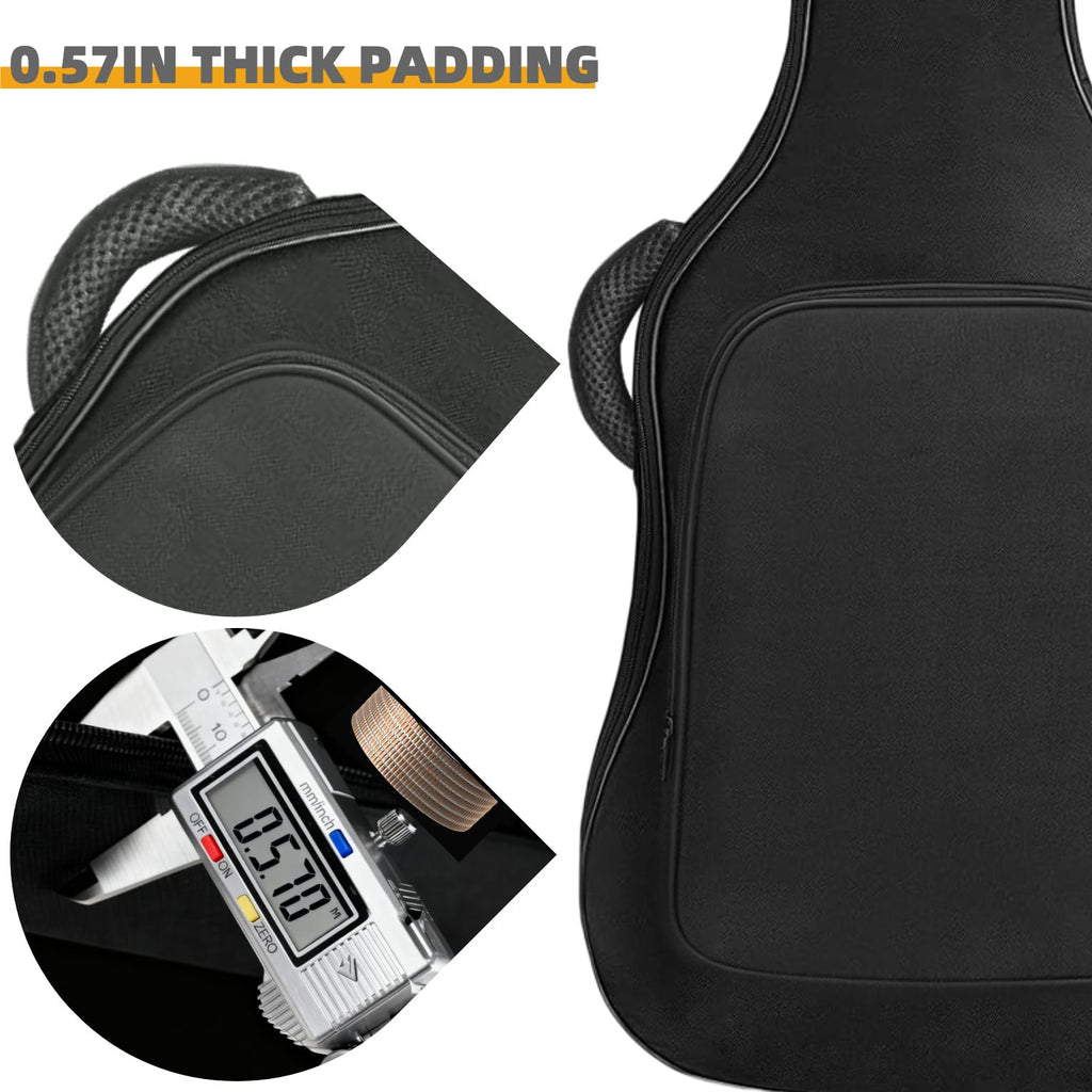 Black Acoustic Guitar Gig Bag with Adjustable Shoulder Strap P86243