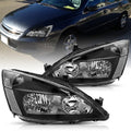 Black Headlight Assembly Set Driver & Passenger Side P6114