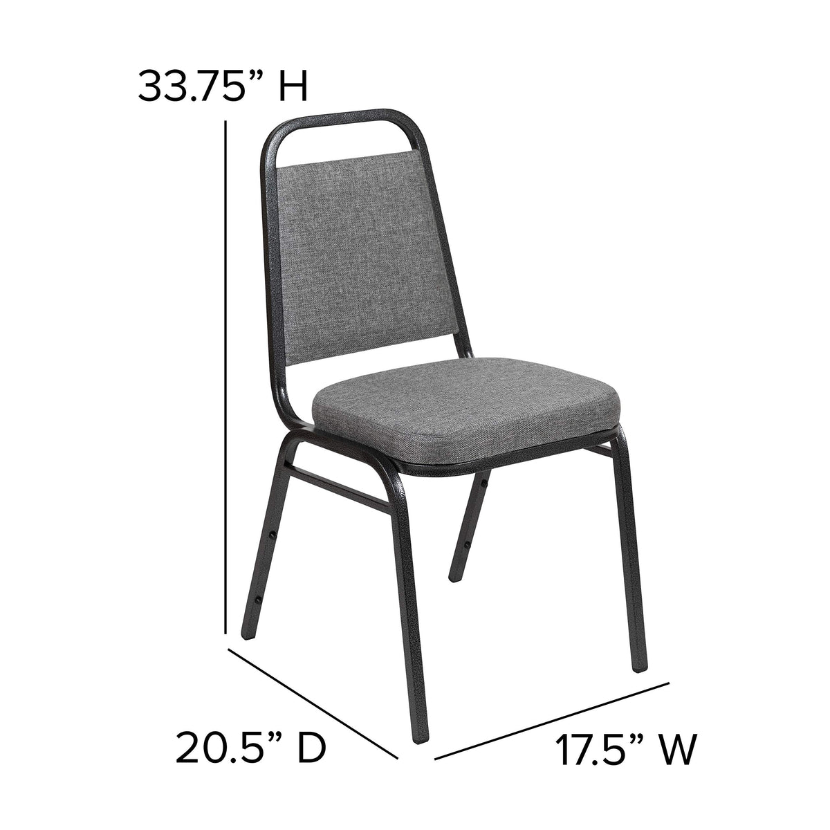 Gray Fabric Stacking Banquet Chair W17616