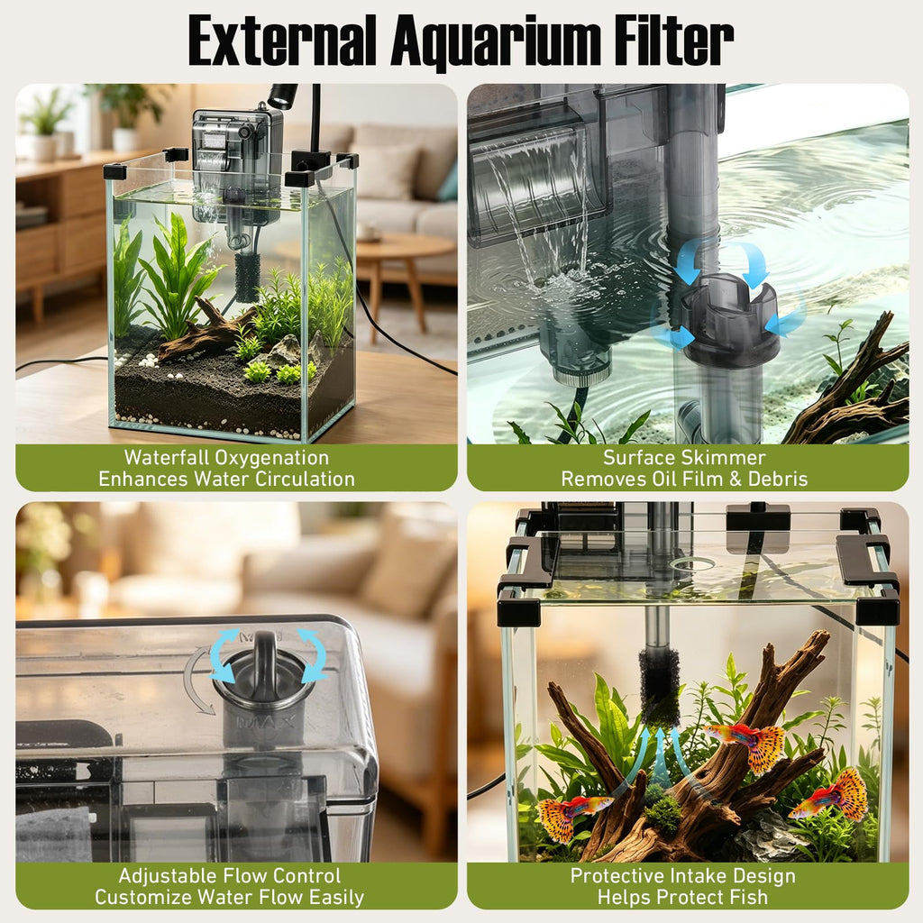 2.2 Gallon Glass Fish Tank Kit S499504