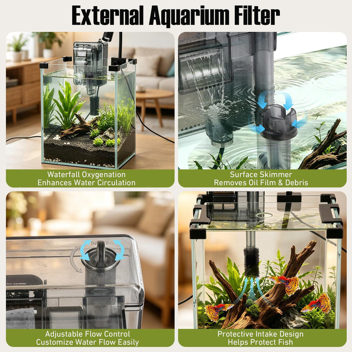2.2 Gallon Glass Fish Tank Kit S499504