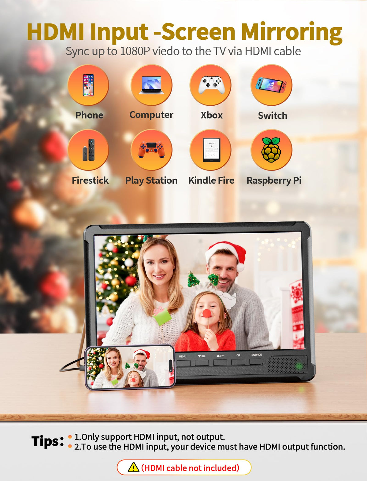 10.7" IPS Flat Screen TV I295