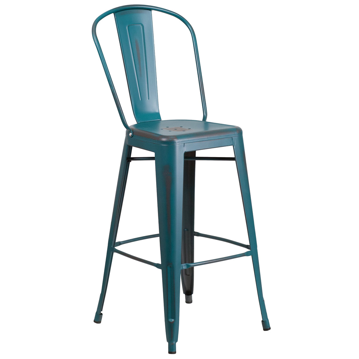 30" Metal Counter Stool with Footrest J526109