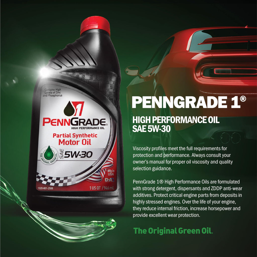 Synthetic Blend High Performance Oil SAE 5W-30 1 Quart (12 Pack) U5053