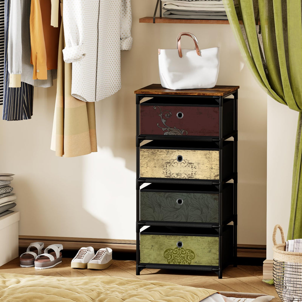 4 Drawer Fabric Storage Unit C749