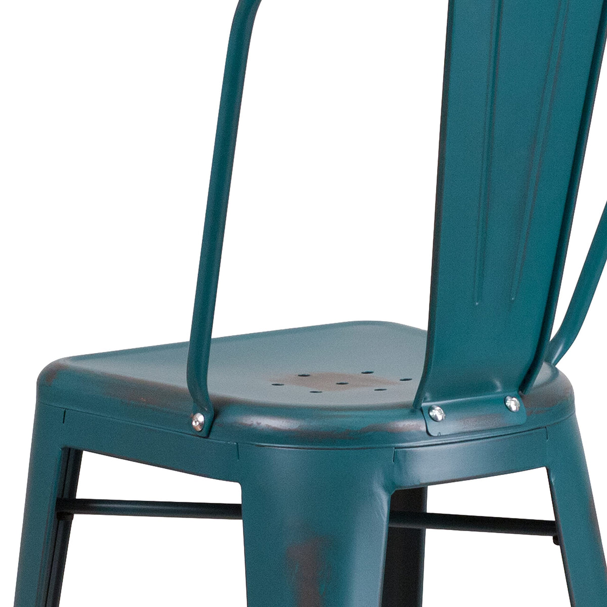 30" Metal Counter Stool with Footrest J526109