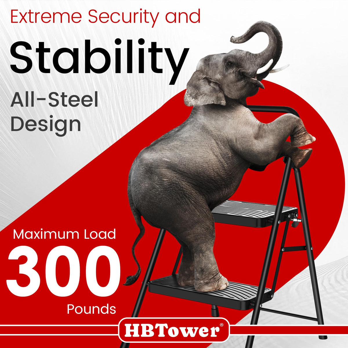 2 Step Ladder with Anti-Slip Pedal Q779273