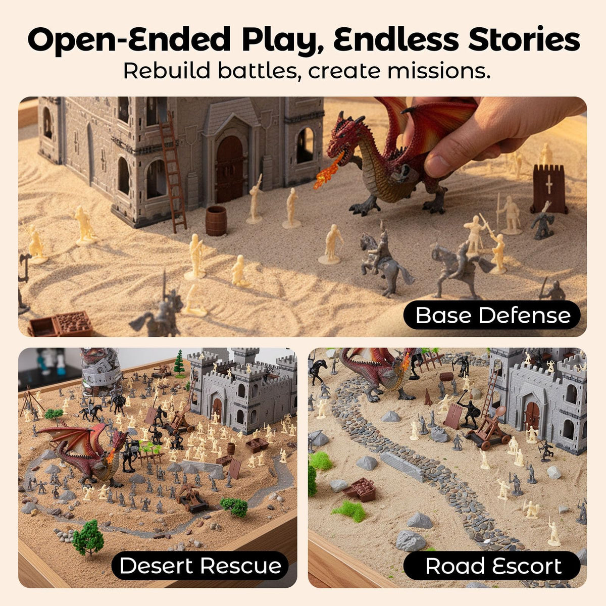 275PCS Medieval Dragon Castle Knights Figures Set V50671