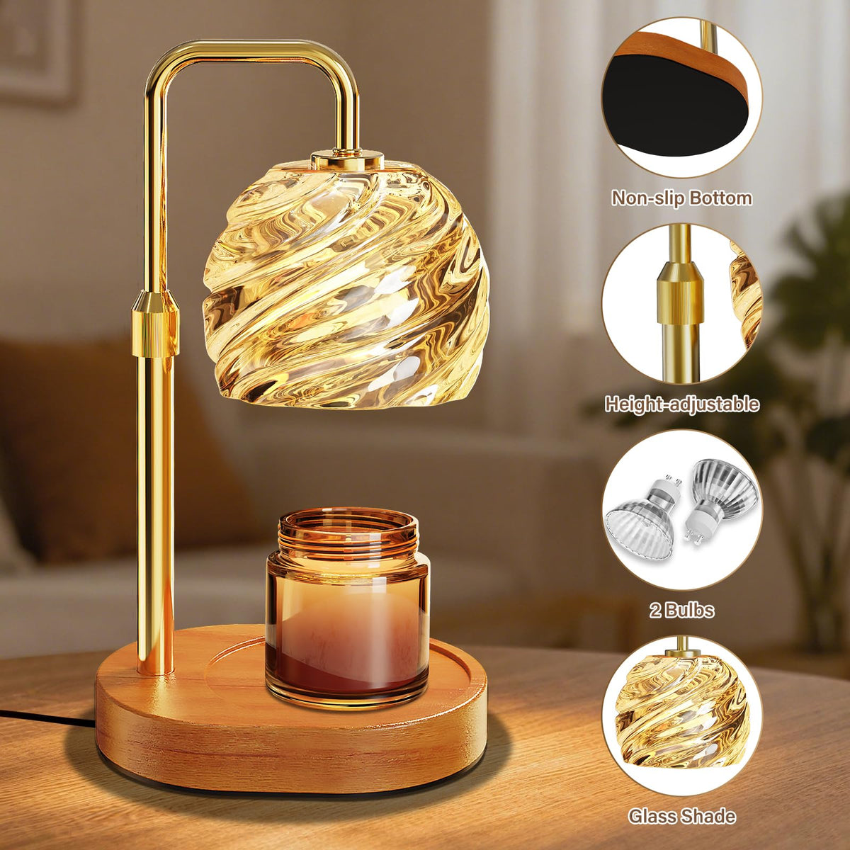 Candle Warmer Lamp with Timer Dimmable I14509