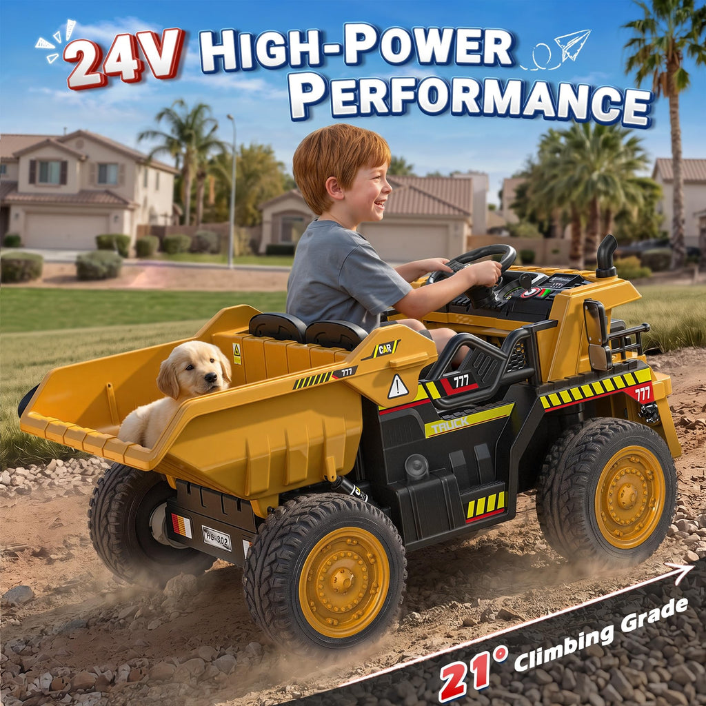 24V Ride On Dump Truck with Electric Dump Bed Y73882