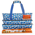 166 White Tiles Mahjong Game Set with Wooden Racks and Carrying Bag C4630