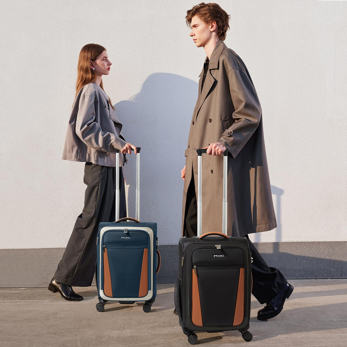 20 Inch Expandable Softside Carry On Luggage with Front Pocket B94420