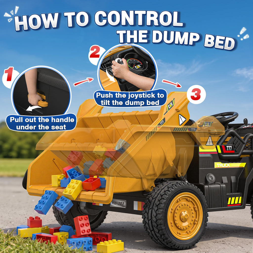 24V Ride On Dump Truck with Electric Dump Bed Y73882