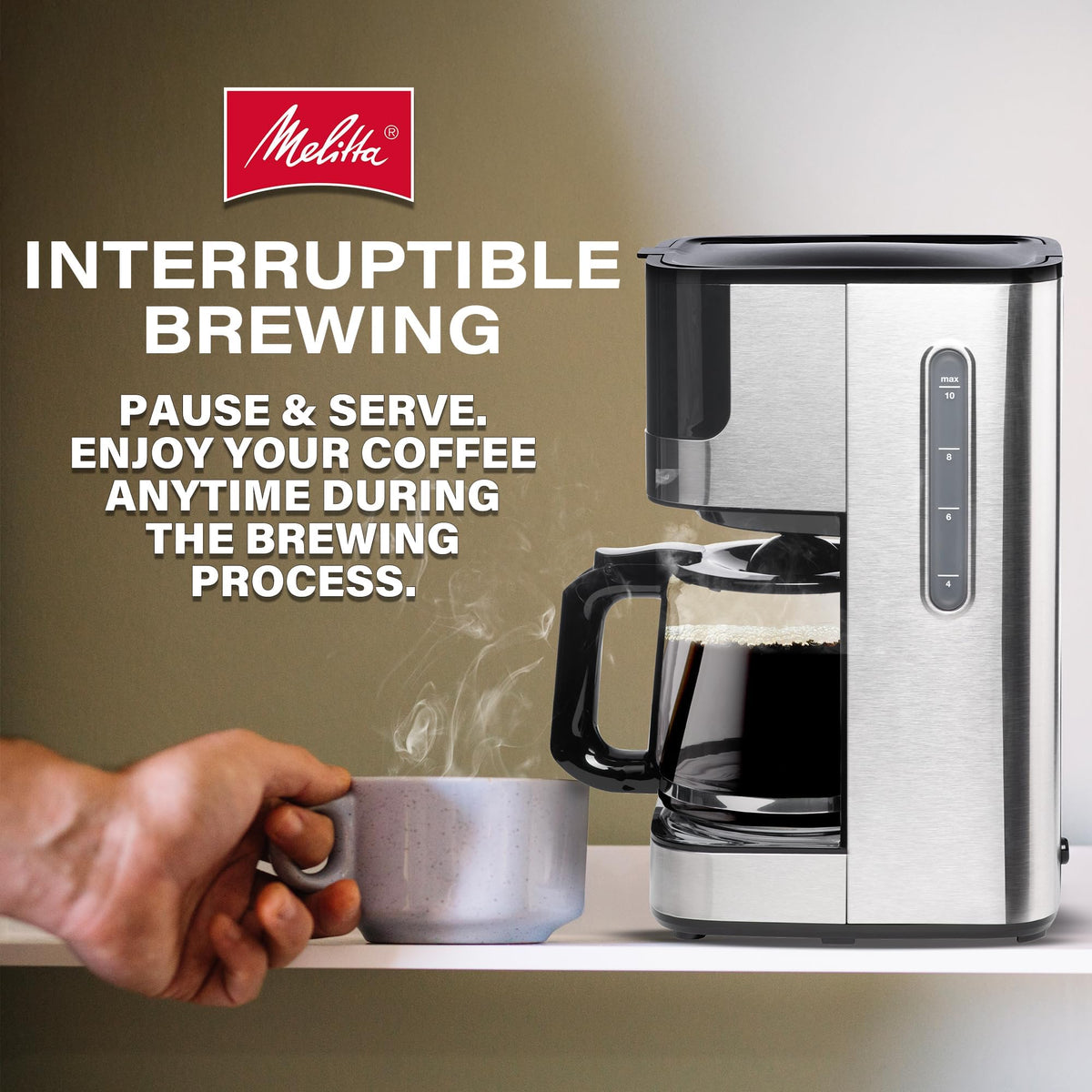 Glass Drip Coffee Maker with 10 Cup Carafe A5334