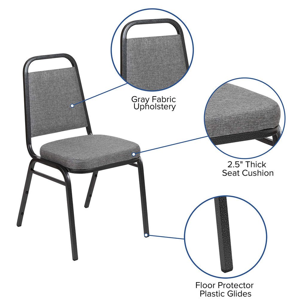 Gray Fabric Stacking Banquet Chair W17616