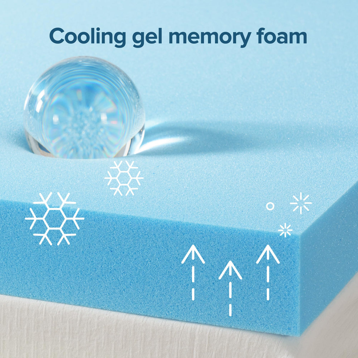 4 Inch Cooling Gel Memory Foam Mattress Topper, Twin E8115