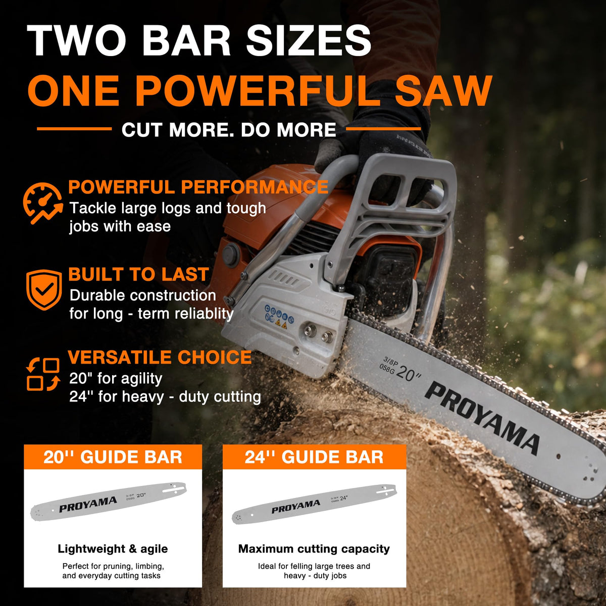 68CC Gas Powered Chainsaw D699366