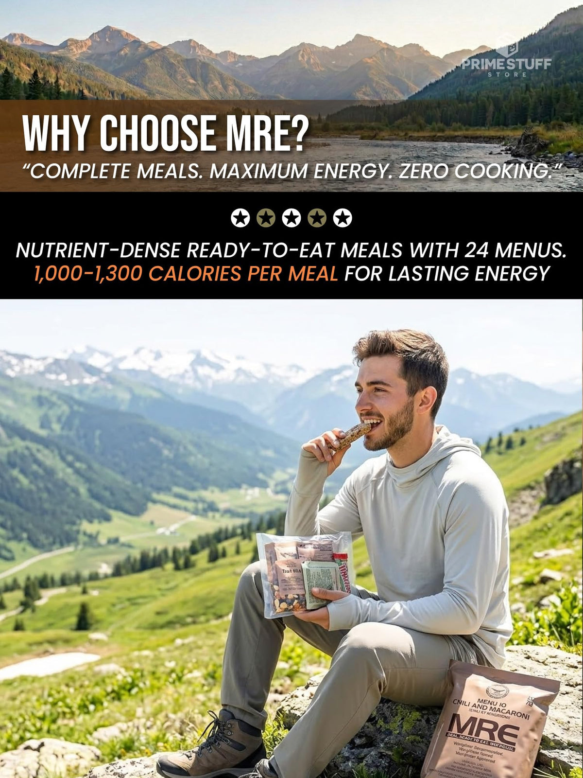 Meals Ready to Eat 12 packs with Flameless Heater M32665