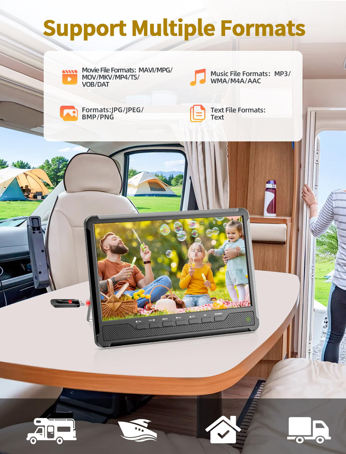 10.7" IPS Flat Screen TV I295