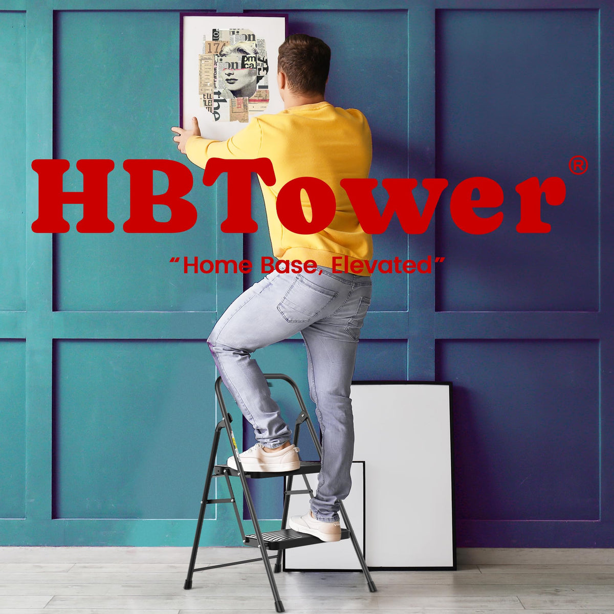 2 Step Ladder with Anti-Slip Pedal Q779273