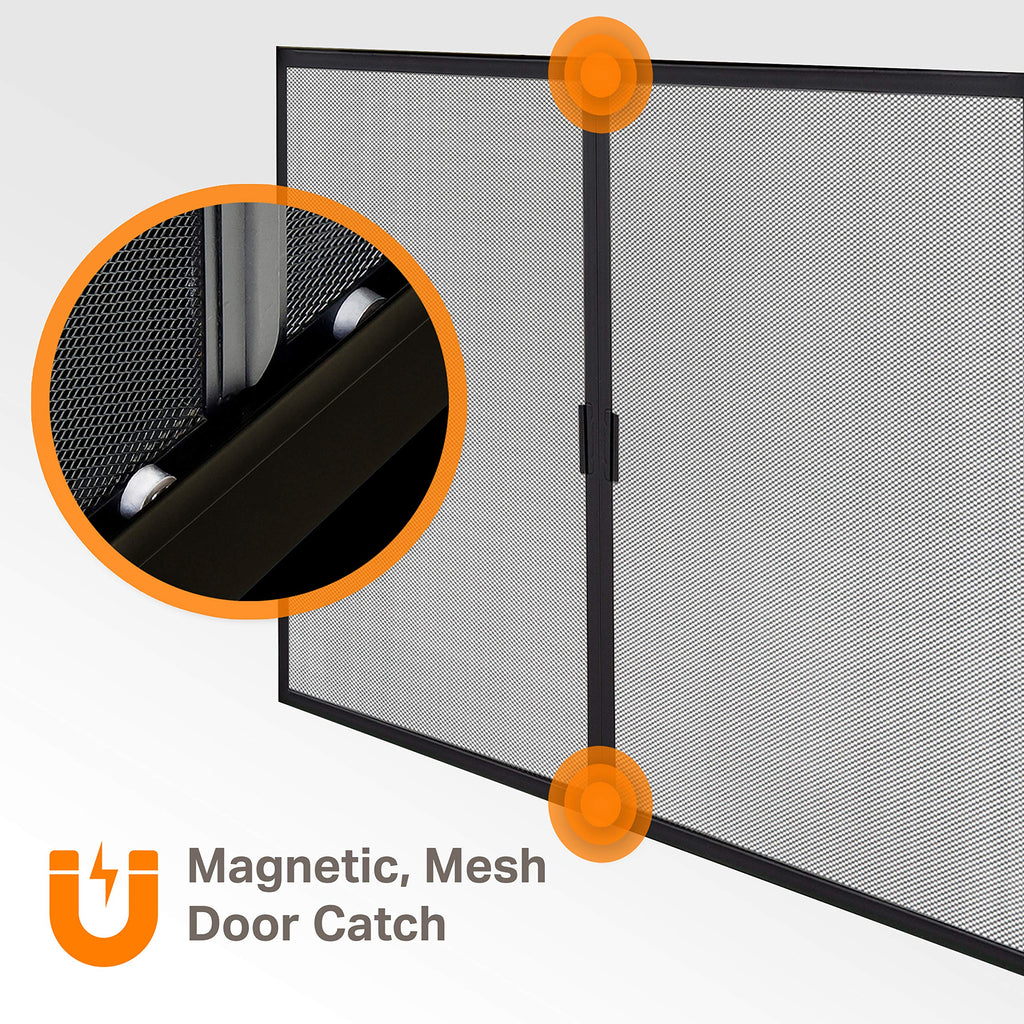 Black Small Fireplace Glass Door N1023